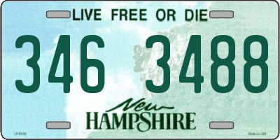 NH license plate 3463488