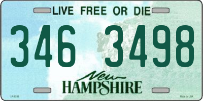 NH license plate 3463498