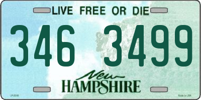 NH license plate 3463499