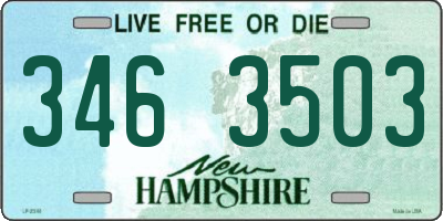 NH license plate 3463503