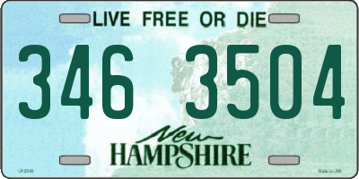 NH license plate 3463504