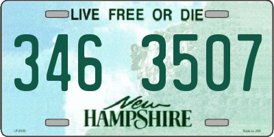 NH license plate 3463507
