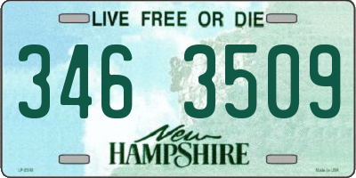 NH license plate 3463509