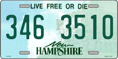 NH license plate 3463510