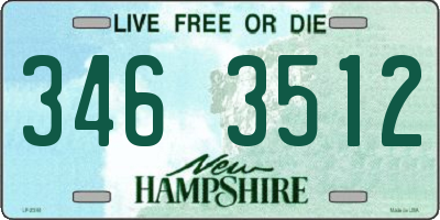 NH license plate 3463512