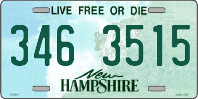 NH license plate 3463515