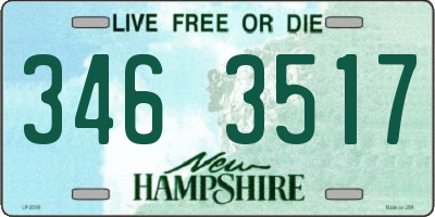 NH license plate 3463517