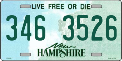 NH license plate 3463526