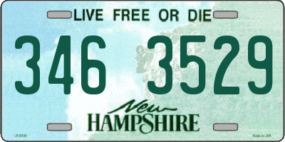 NH license plate 3463529