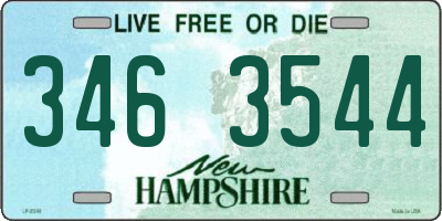 NH license plate 3463544