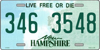 NH license plate 3463548