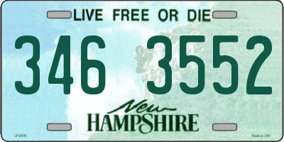 NH license plate 3463552