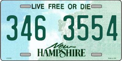 NH license plate 3463554