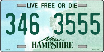 NH license plate 3463555