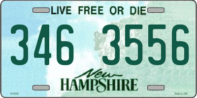 NH license plate 3463556