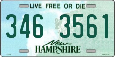 NH license plate 3463561