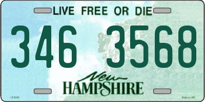NH license plate 3463568
