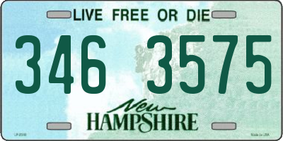 NH license plate 3463575