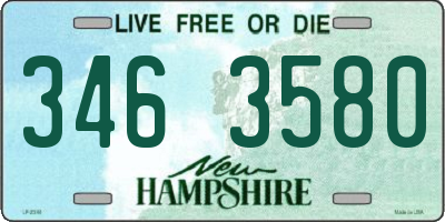 NH license plate 3463580