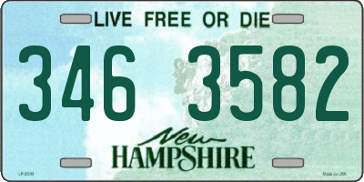 NH license plate 3463582