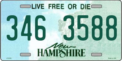 NH license plate 3463588