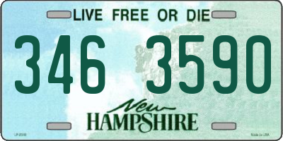 NH license plate 3463590