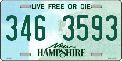 NH license plate 3463593