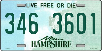 NH license plate 3463601