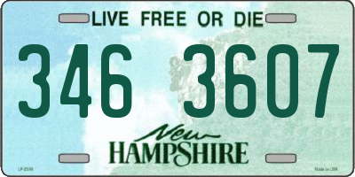 NH license plate 3463607