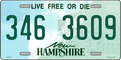 NH license plate 3463609