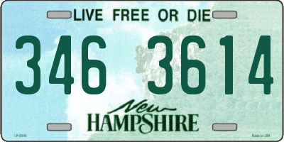 NH license plate 3463614