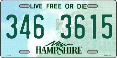 NH license plate 3463615