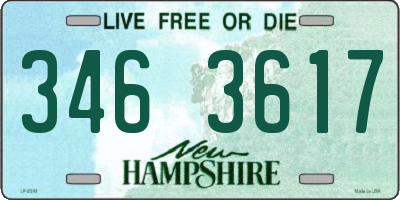 NH license plate 3463617