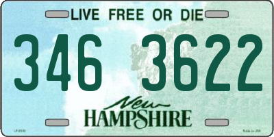 NH license plate 3463622