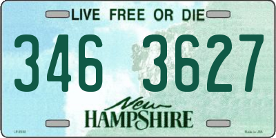 NH license plate 3463627