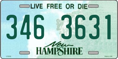 NH license plate 3463631
