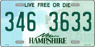 NH license plate 3463633