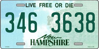 NH license plate 3463638