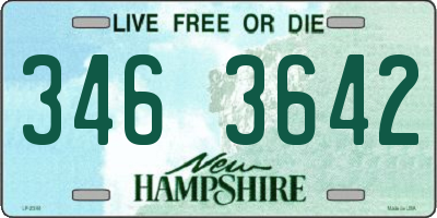 NH license plate 3463642