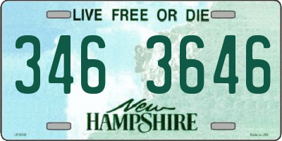 NH license plate 3463646