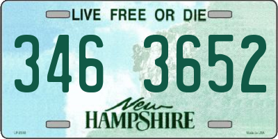 NH license plate 3463652