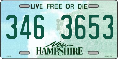 NH license plate 3463653