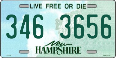NH license plate 3463656