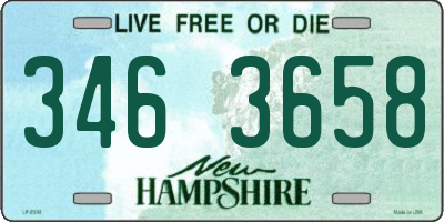 NH license plate 3463658