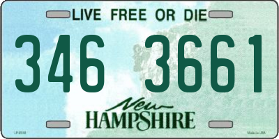 NH license plate 3463661