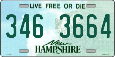 NH license plate 3463664