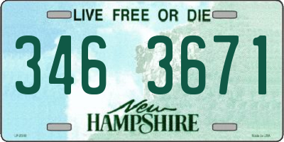 NH license plate 3463671