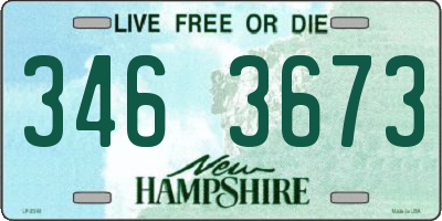NH license plate 3463673
