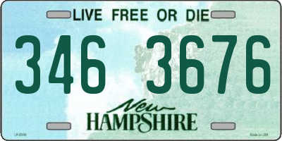 NH license plate 3463676