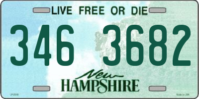 NH license plate 3463682